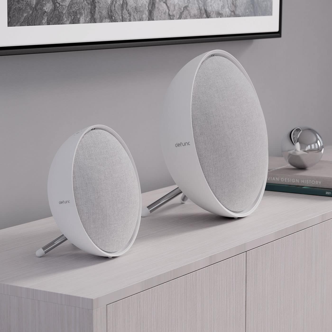 Defunc HOME LARGE white стильная интерьерная мультирум колонка с AirPlay  2/Bluetooth