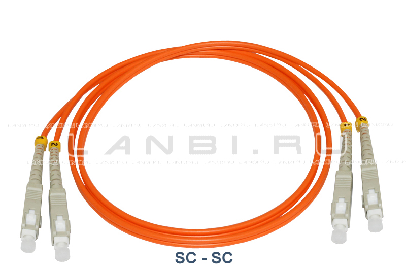 Оптический патч-корд 2SC/UPC-2SC/UPC duplex 50/125 одномодовый длиной 40 м