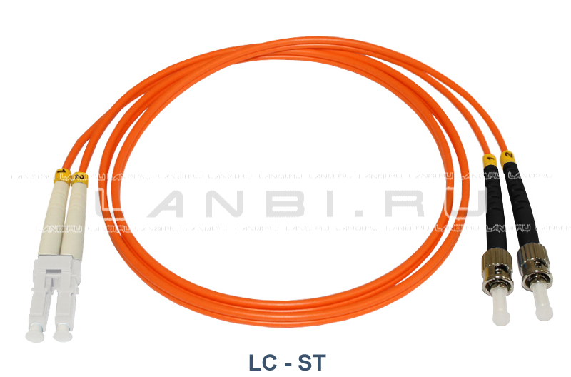 Оптический патч-корд 2LC/PC-2ST/PC duplex 50/125 многомодовый длиной 30м